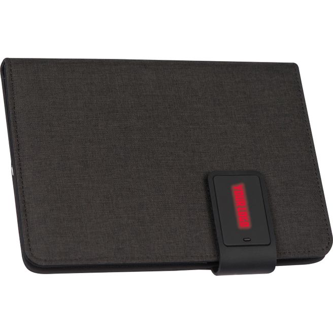 Produktabbildung A5 Schreibmappe mit integrierter Powerbank (4.000 mAh) und LED A5 Schreibmappe mit integrierter Powerbank (4.000 mAh) und LED
