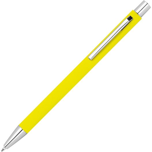 gelber stift mit silberner spitze Kugelschreiber schlank (Bild 1)