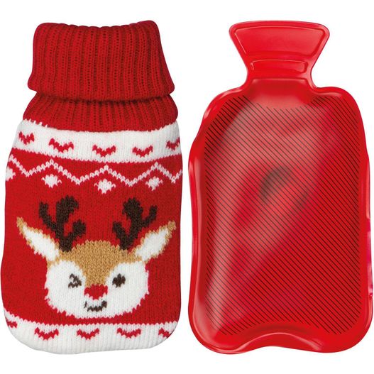 Handwärmer mit weihnachtlichem Stricküberzug (Bild 1)