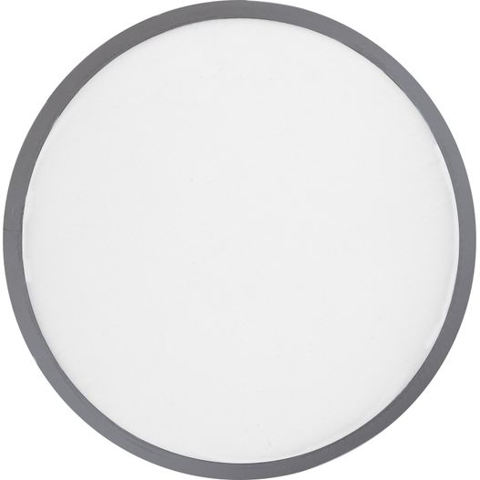 ein rundes licht mit grauem rand Faltbare Wurfscheibe aus Polyester mit Etui (Bild 1)