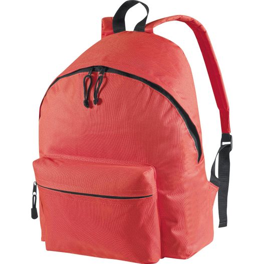 einen roten rucksack mit reißverschlusstasche Großer Rucksack aus Polyester (Bild 1)