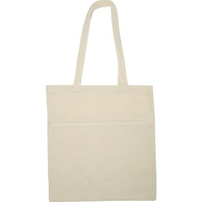 Baumwolltasche mit Reißverschlussfach