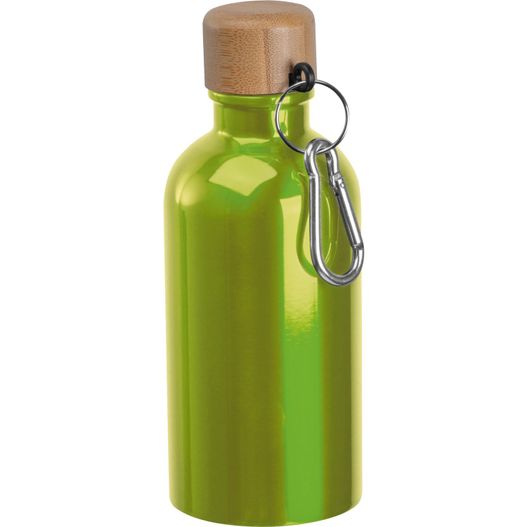 Edelstahltrinkflasche mit Karabiner, 400ml (Bild 1)