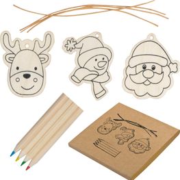 Ausmalbare Christbaumanhänger