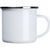 ein weißer becher mit einem metalldeckel Sublimations Emaille Tasse (Bild 2)