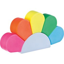 Textmarkerblume mit 5 farbigen Textmarkern