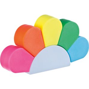 Textmarkerblume mit 5 farbigen Textmarkern