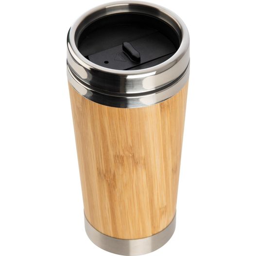 Produktabbildung Edelstahlbecher mit Bambussummantelung, 400 ml Edelstahlbecher mit Bambussummantelung, 400 ml (Bild 1)