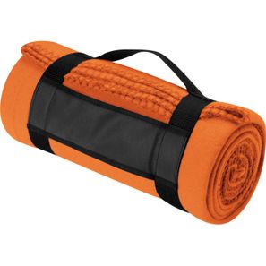 Fleecedecke mit Tragebanderole