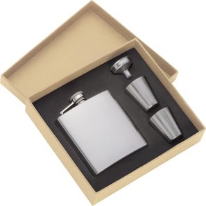 Flachmann Set mit 2 Pinnchen und Trichter aus Edelstahl