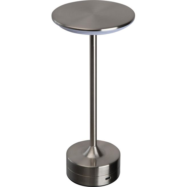 Produktabbildung Tischlampe aus Edelstahl mit Akku Tischlampe aus Edelstahl mit Akku