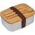 Große Brotzeitbox mit Bambusdeckel und elastischem Band (Bild 1)