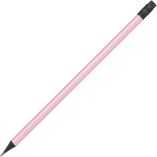 Bleistift mit Radiergummi in Metallic-Farben (Bild 1)