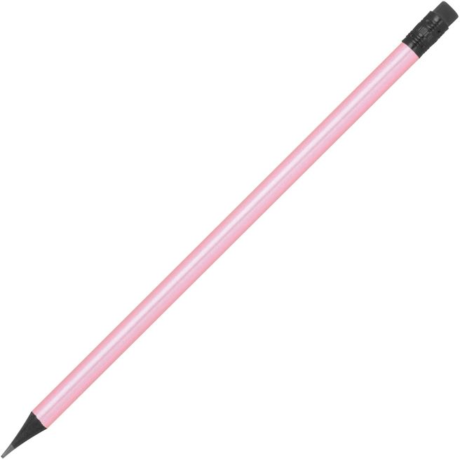 Bleistift mit Radiergummi in Metallic-Farben