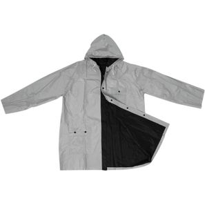 Zweifarbige Wende Regenjacke aus PVC