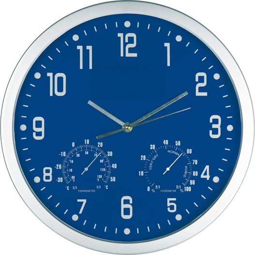Produktabbildung Wanduhr mit Hygro - und Thermometer Wanduhr mit Hygro - und Thermometer (Bild 1)