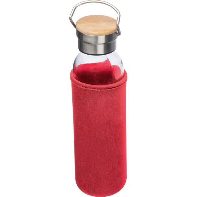 Glasflasche mit Neoprenüberzug, 600ml
