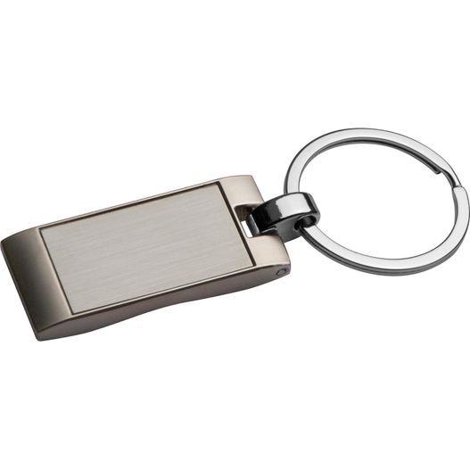 Produktabbildung Metall Schlüsselanhänger, rechteckig mit gewellter Rückseite Metall Schlüsselanhänger, rechteckig mit gewellter Rückseite (Bild 1)