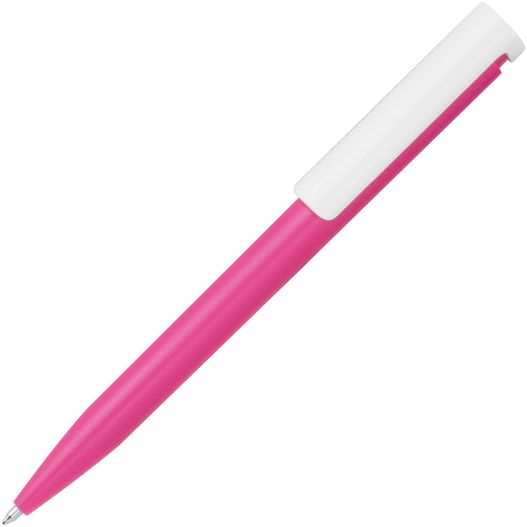 ein rosa stift mit einer weißen spitze und einer weißen spitze Kugelschreiber aus Kunststoff (Bild 1)