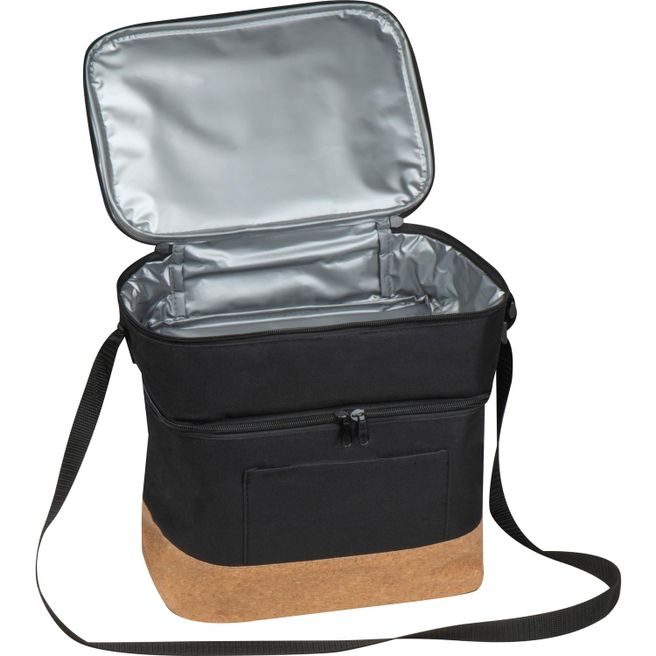 Produktabbildung Kühltasche aus RPET mit Extrafach und Korkboden Kühltasche aus RPET mit Extrafach und Korkboden