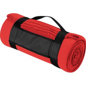 Fleecedecke mit Tragebanderole