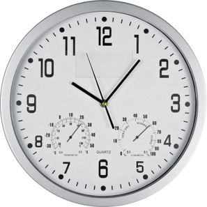 Wanduhr mit Hygro - und Thermometer