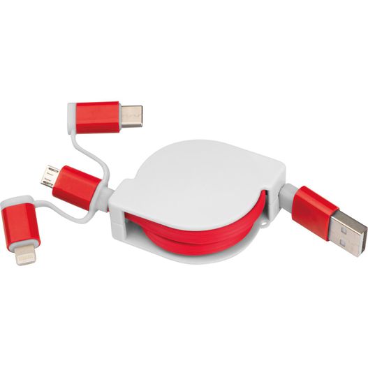 Produktabbildung Ausziehbares Ladekabel 3in1 Ausziehbares Ladekabel 3in1 (Bild 1)