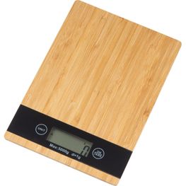 Produktabbildung Küchenwaage aus Bambus mit schwarzem Display Küchenwaage aus Bambus mit schwarzem Display