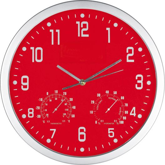 Produktabbildung Wanduhr mit Hygro - und Thermometer Wanduhr mit Hygro - und Thermometer (Bild 1)