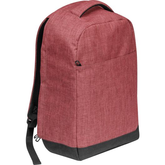 einen roten rucksack mit einem schwarzen riemen Rucksack aus Polyester (Bild 1)