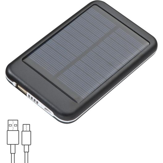 Solar Powerbank aus Metall mit 4.000 mAh (Bild 1)
