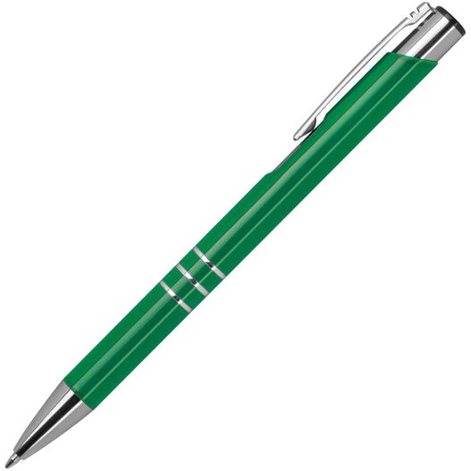ein grüner stift mit silberner spitze Metall Kugelschreiber lackiert (Bild 1)