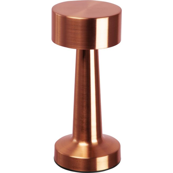 Tischlampe aus Edelstahl mit Akku