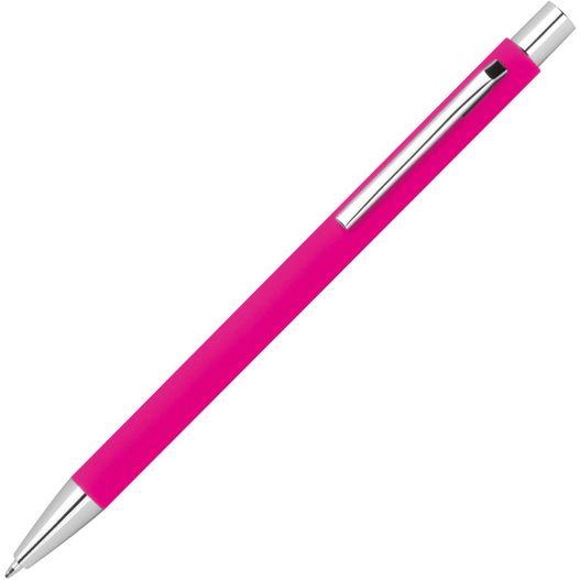 ein rosa stift mit einer silbernen spitze auf einem weißen hintergrund Kugelschreiber schlank (Bild 1)