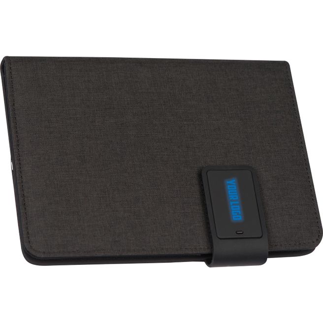 A5 Schreibmappe mit integrierter Powerbank (4.000 mAh) und LED