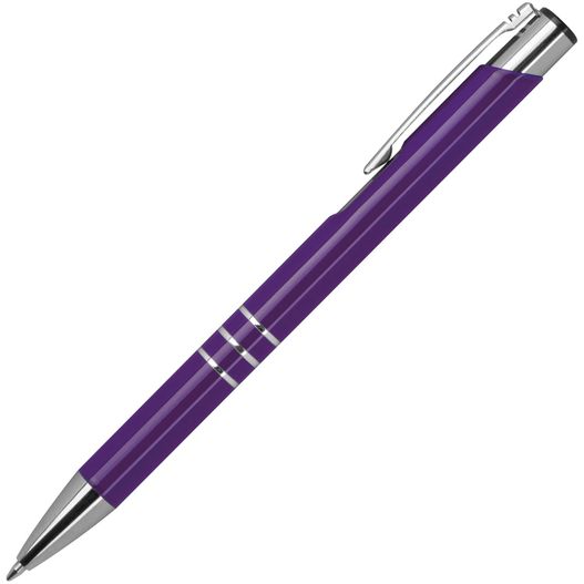 ein violetter stift mit silberner spitze Metall Kugelschreiber lackiert (Bild 1)