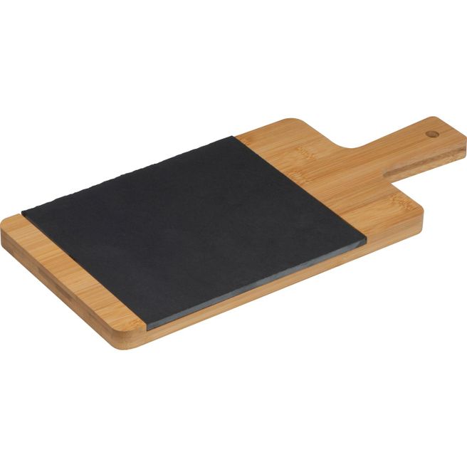 Produktabbildung Bambusbrettchen mit Schieferplatte Bambusbrettchen mit Schieferplatte
