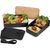 2 stöckige Lunchbox aus Kunststoff und Bambus (Bild 2)
