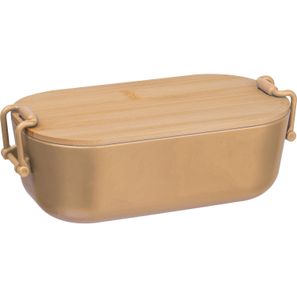 Lunchbox mit Bambusdeckel und Bügelverschluss