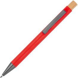 Produktabbildung Kugelschreiber aus recyceltem Aluminium mit Bambusdrücker Kugelschreiber aus recyceltem Aluminium mit Bambusdrücker