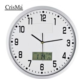 Analoge Wanduhr mit Digitalanzeige