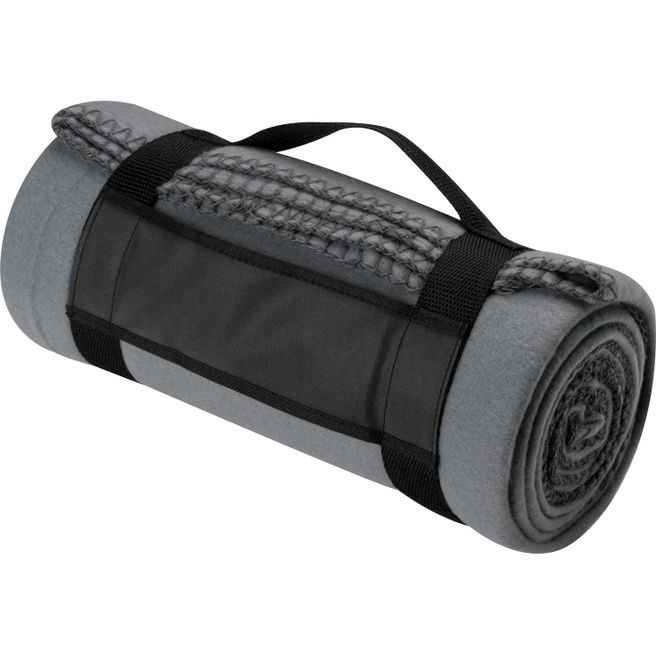 Fleecedecke mit Tragebanderole