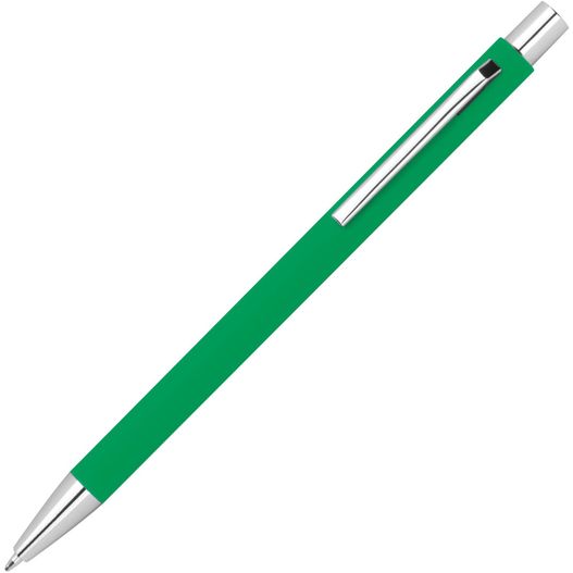 ein grüner stift mit silberner spitze Kugelschreiber schlank (Bild 1)