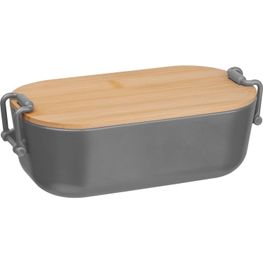 Lunchbox mit Bambusdeckel und Bügelverschluss