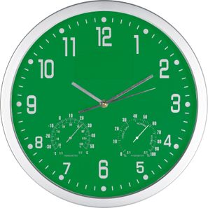 Wanduhr mit Hygro - und Thermometer
