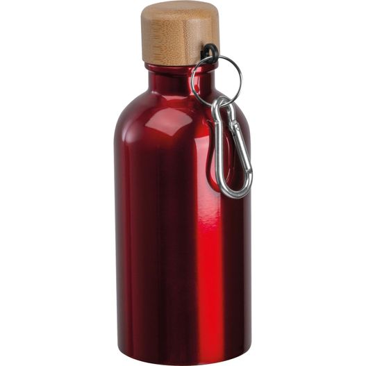 Edelstahltrinkflasche mit Karabiner, 400ml (Bild 1)