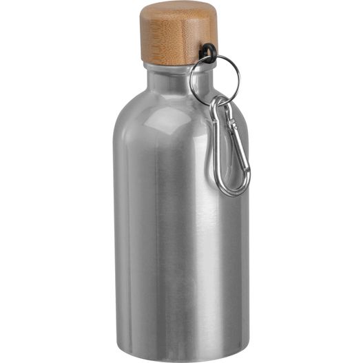 Edelstahltrinkflasche mit Karabiner, 400ml (Bild 1)