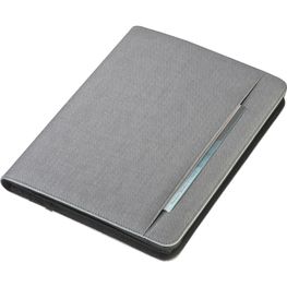 A4 Schreibmappe aus Kunstleder mit integrierter Powerbank