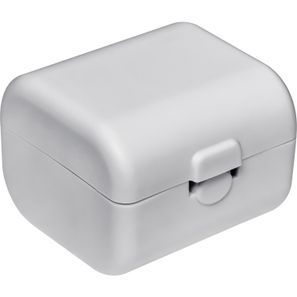 Reiseadapter in einem Kunststoffetui mit Adaptern für US, UK, AUS, Asien und EU