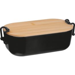 Lunchbox mit Bambusdeckel und Bügelverschluss